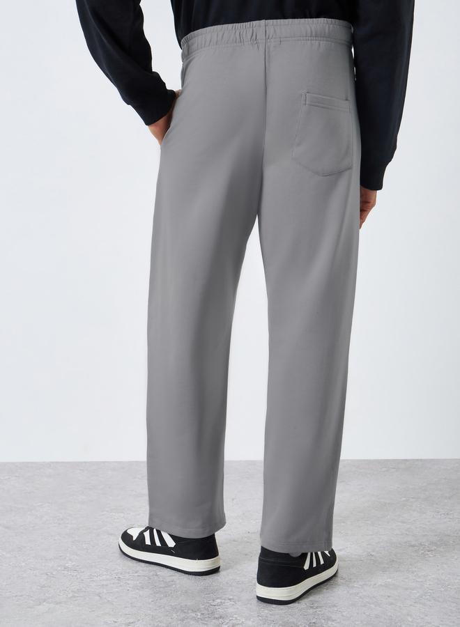 Styli Men Grey Relaxed Fit Open Hem Joggers - Image 3